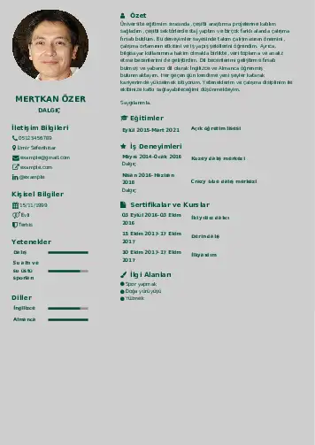 Dalgıç CV Örnekleri cv indir